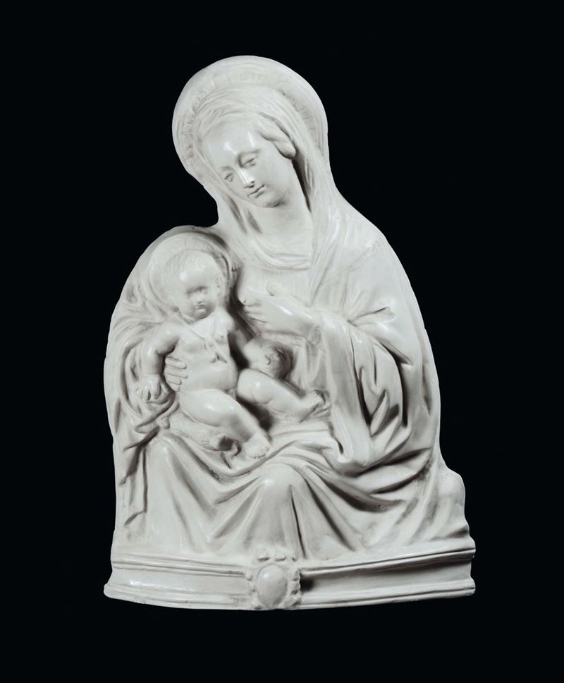 Scultore del XVII secolo Madonna col Bambino  - Asta Antiquariato e Dipinti Antichi - Cambi Casa d'Aste