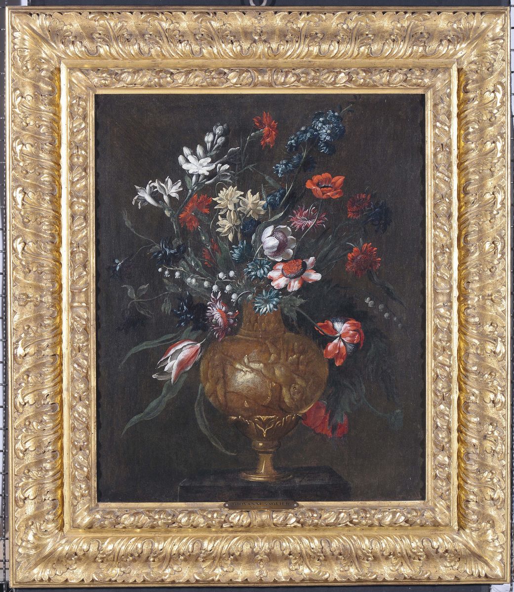 Giovanni Saglier (XVII Secolo)vasi con Fiori