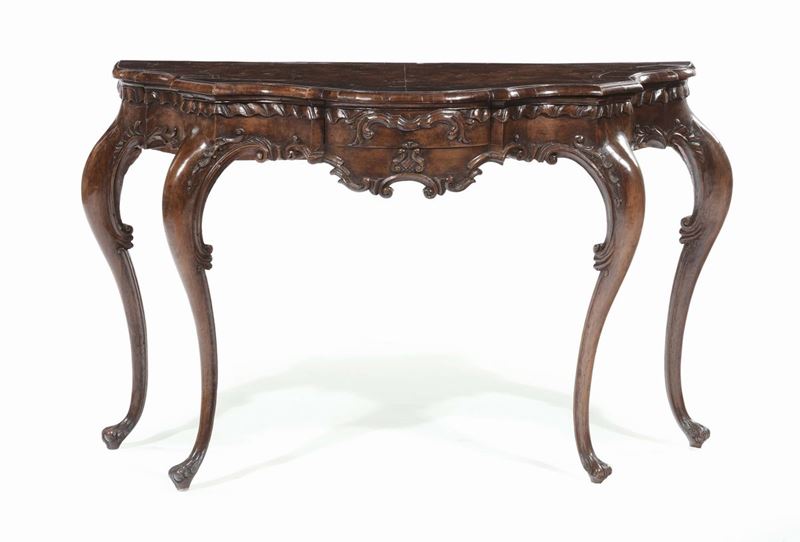 Console Luigi XIV lastronata in radica, Veneto XVIII secolo  - Auction Antique and Old Masters - Cambi Casa d'Aste