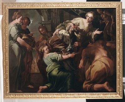 Filippo Abbiati (milano 1640-1719)salomone Adora gli Idoli