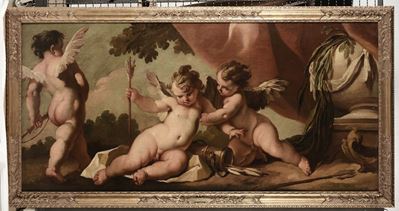 Gaspare Diziani (belluno 1689-venezia 1767)gioco di Putti
