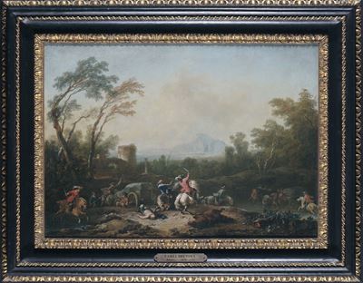 Carel Breydel (antwerp 1678- Gent 1733)assalto dei Briganti