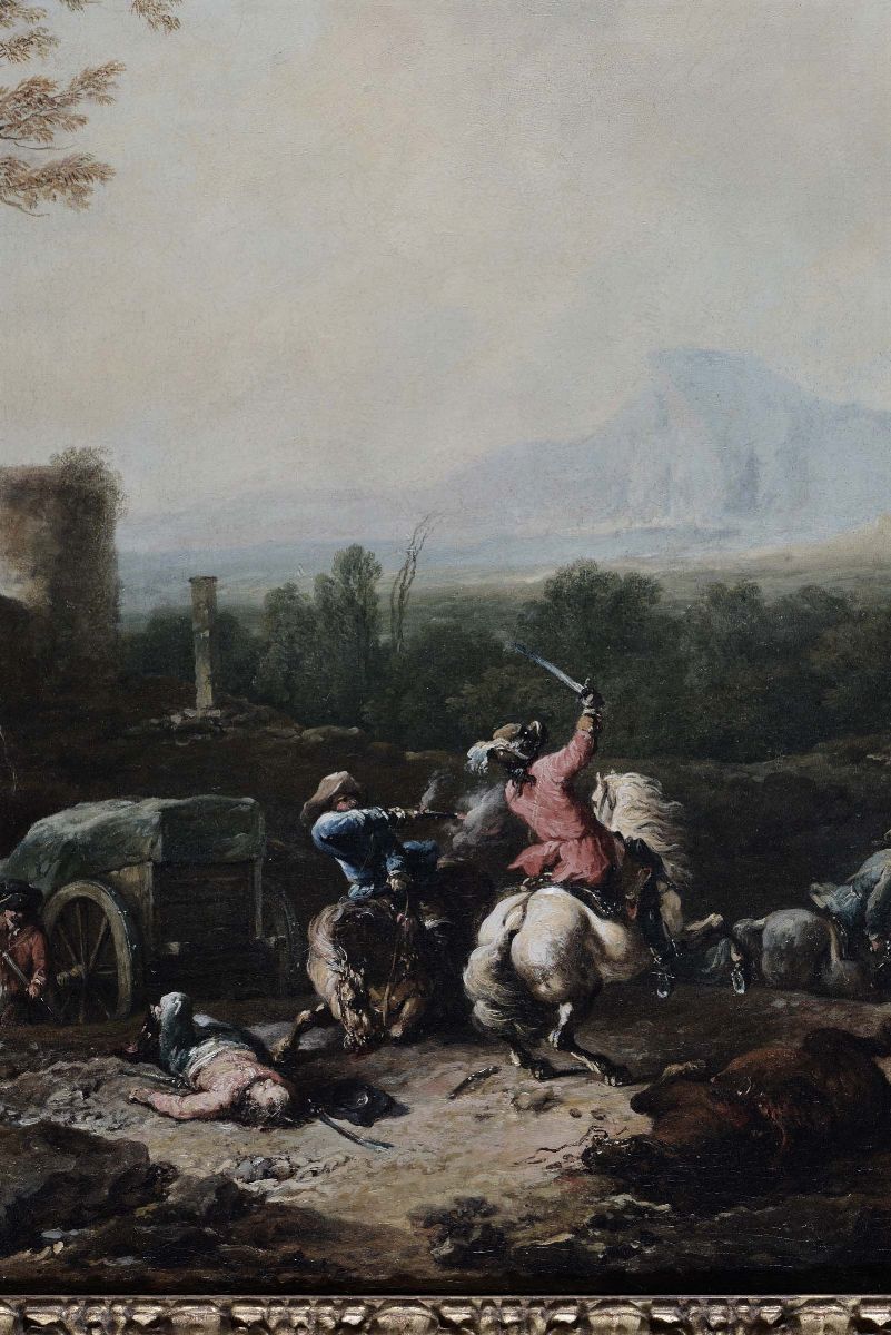 Carel Breydel (antwerp 1678- Gent 1733)assalto dei Briganti