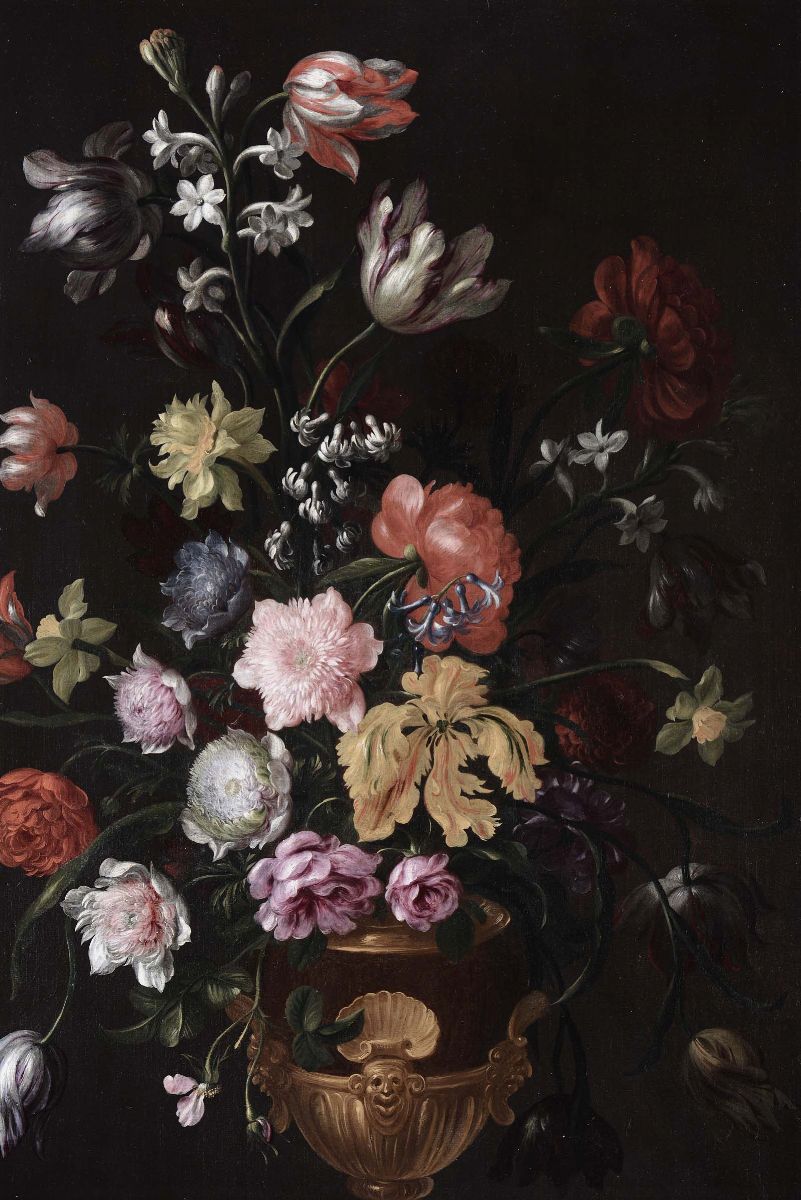 Giovanni Stanchi (roma 1608 - 1675)nature Morte con Fiori