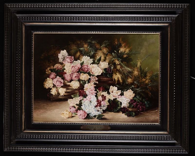 Hachet Marie Cesto di fiori  - Auction Antique and Old Masters - Cambi Casa d'Aste