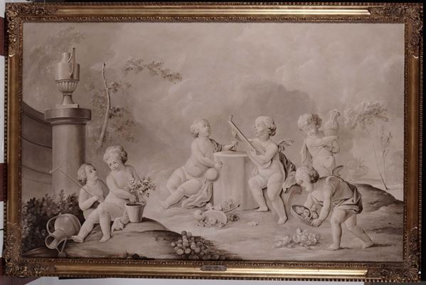 Abel Gay (1877-1961) Allegoria con putti