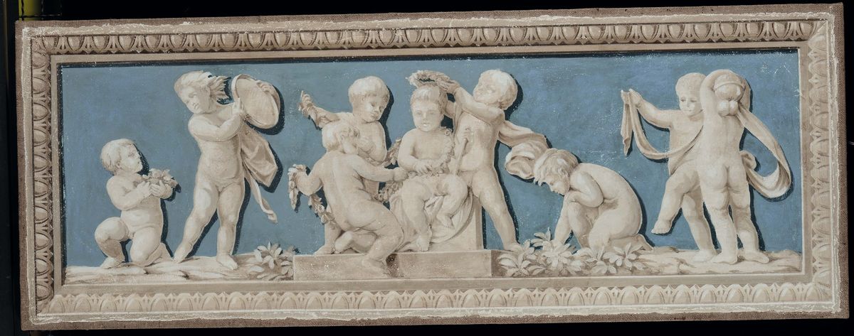 Anonimo del XX Secoloquattro Allegorie con Putti