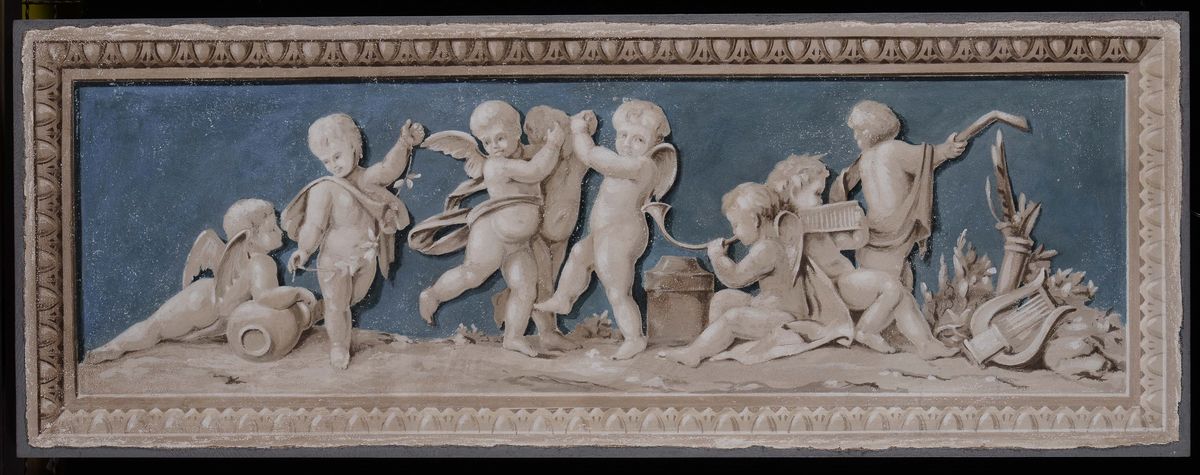 Anonimo del XX Secoloquattro Allegorie con Putti