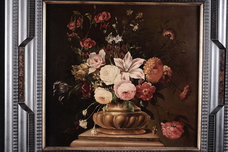 Anonimo del XIX-XX secolo Natura morta fiorita  - Auction Antique and Old Masters - Cambi Casa d'Aste