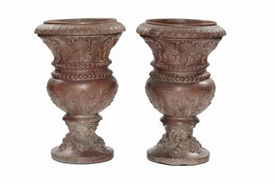 Coppia di Vasi in Terracotta, Firenze Inizio XIX Secolo