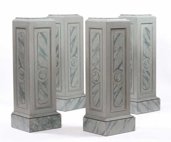 Quattro porta busti laccati, Venezia XX secolo