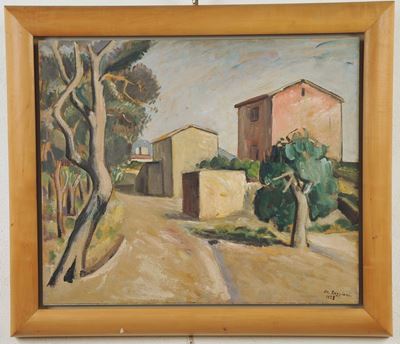 Mauro Reggiani (1897-1980)paesaggio con Case, 1928