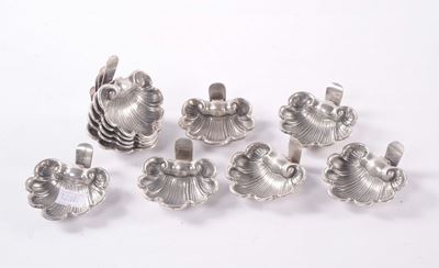 Undici Segnaposto in Argento a Guisa di Conchiglia