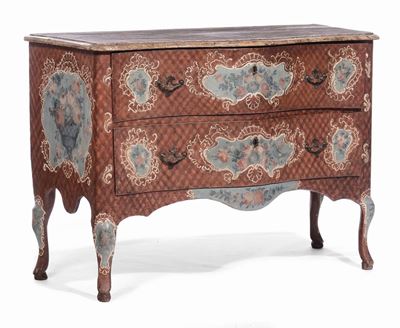 Coppia di Cassettoni in Legno Laccato, Barocco Siciliano XVIII Secolo
