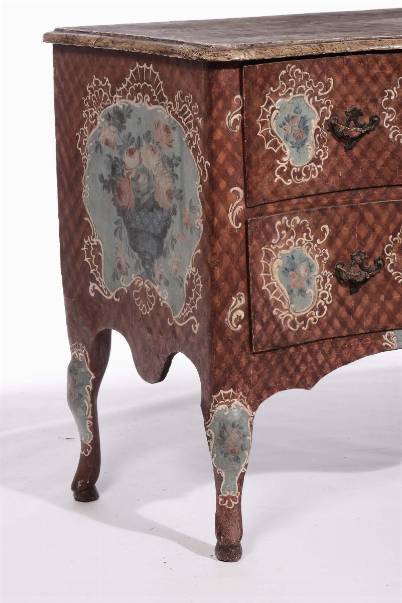 Coppia di Cassettoni in Legno Laccato, Barocco Siciliano XVIII Secolo