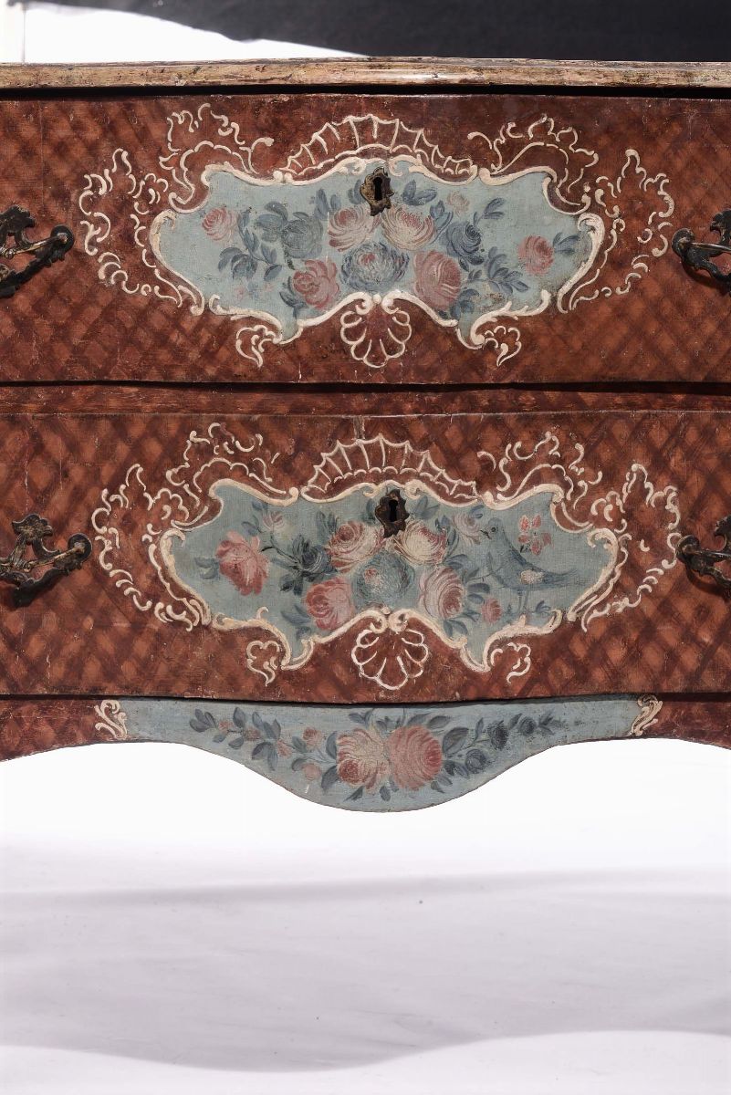 Coppia di Cassettoni in Legno Laccato, Barocco Siciliano XVIII Secolo