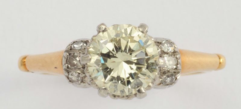 A diamond single-stone ring  - Auction Fine Jewels - I - Cambi Casa d'Aste