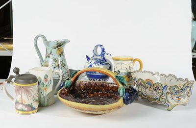 Lotto Misto di Oggetti in Maiolica