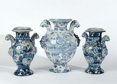 Lotto di Tre Idrie in Maiolica Vecchia Savona