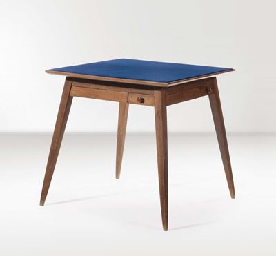 Collezione Mazzocchi. Gio Ponti. Tavolo da Gioco in Legno di Rovere. Italia, 1950 Ca.