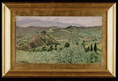 Angiolo Tommasi (1858-1923)paesaggio Campestre