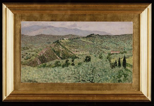 Angiolo Tommasi (1858-1923) Paesaggio campestre