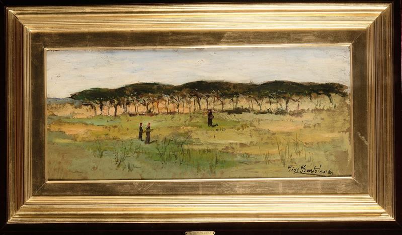 Giovanni Bartolena (1866-1942) Paesaggio  - Asta Fine Selection - II - III - Cambi Casa d'Aste