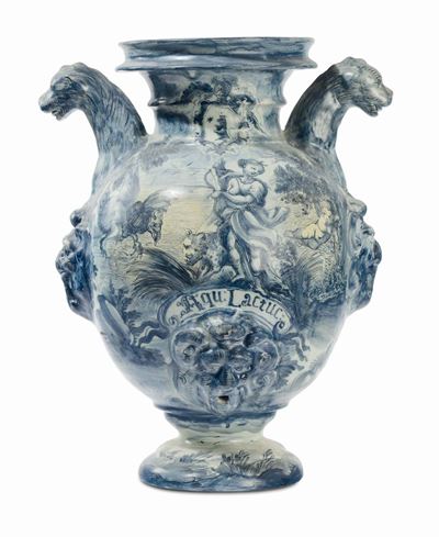 Stagnone di Farmacia in Maiolica, Savona Fine del XVII Secolo