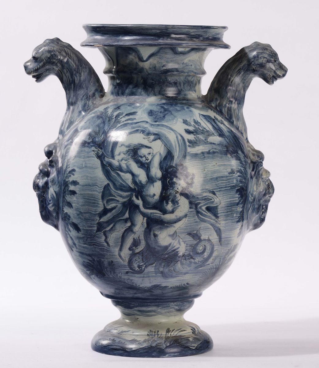 Stagnone di Farmacia in Maiolica, Savona Fine del XVII Secolo