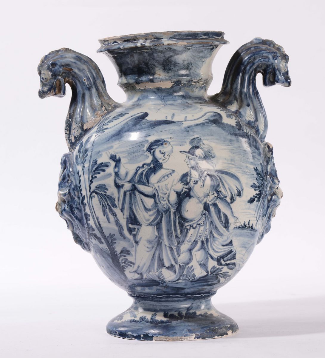 Stagnone di Farmacia in Maiolica, Savona Fine del XVII - Inizio XVIII Secolo