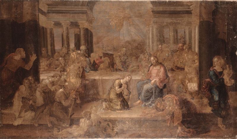 Scuola del XVI secolo Lavanda dei piedi  - Auction Antique and Old Masters - Cambi Casa d'Aste