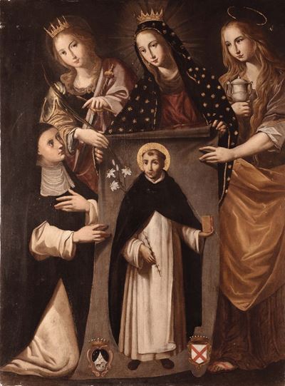Scuola del XVII Secolola Vergine con Sante Mostra L'immagine di S. Antonio