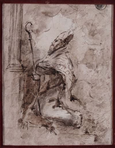 Anonimo Artista del XVIII Secolovescovo in Preghiera