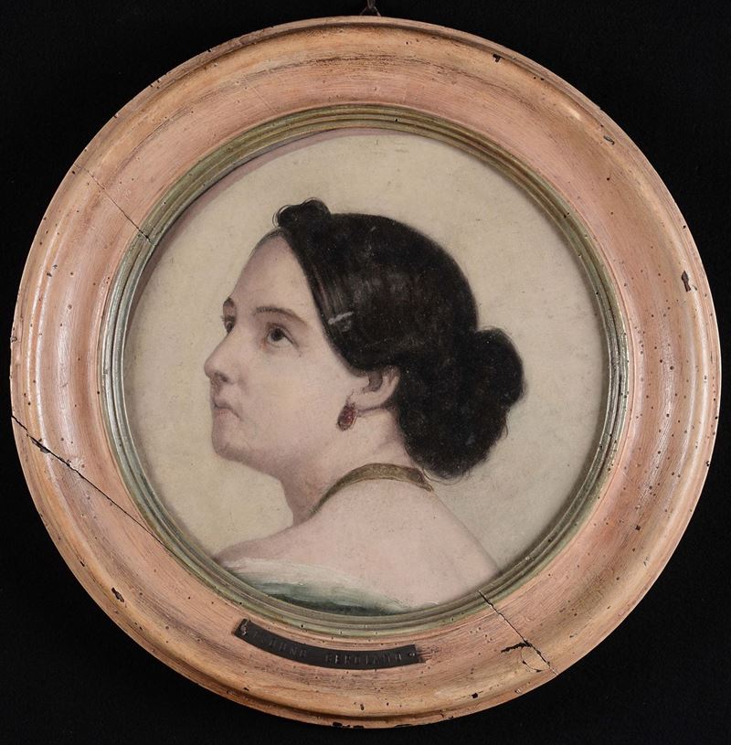 Anonimo del XIX secolo Ritratto femminile  - Auction Antique and Old Masters - Cambi Casa d'Aste