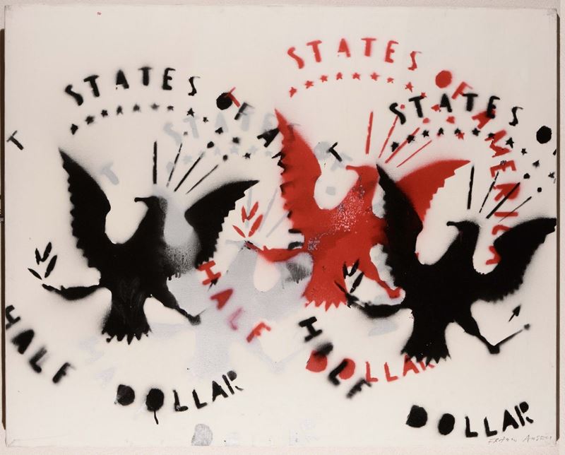 Franco Angeli (1935-1988) US Dollar, 1975-1976  - Asta Fine Selection - II - III - Cambi Casa d'Aste