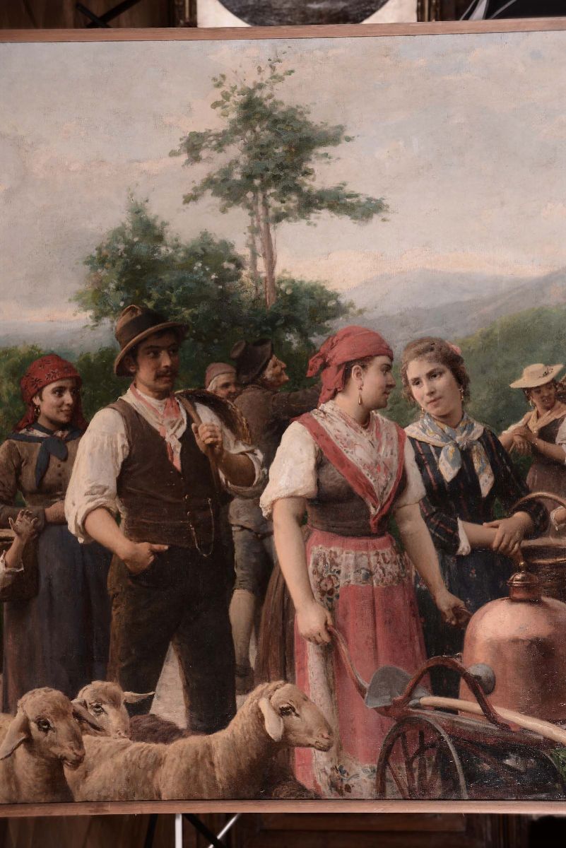 Napoleone Nani (venezia 1841 - Verona 1899)ritorno alla Campagna