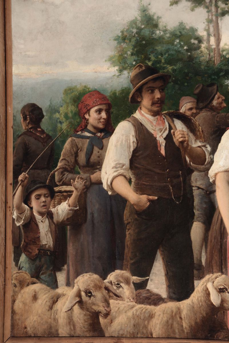 Napoleone Nani (venezia 1841 - Verona 1899)ritorno alla Campagna