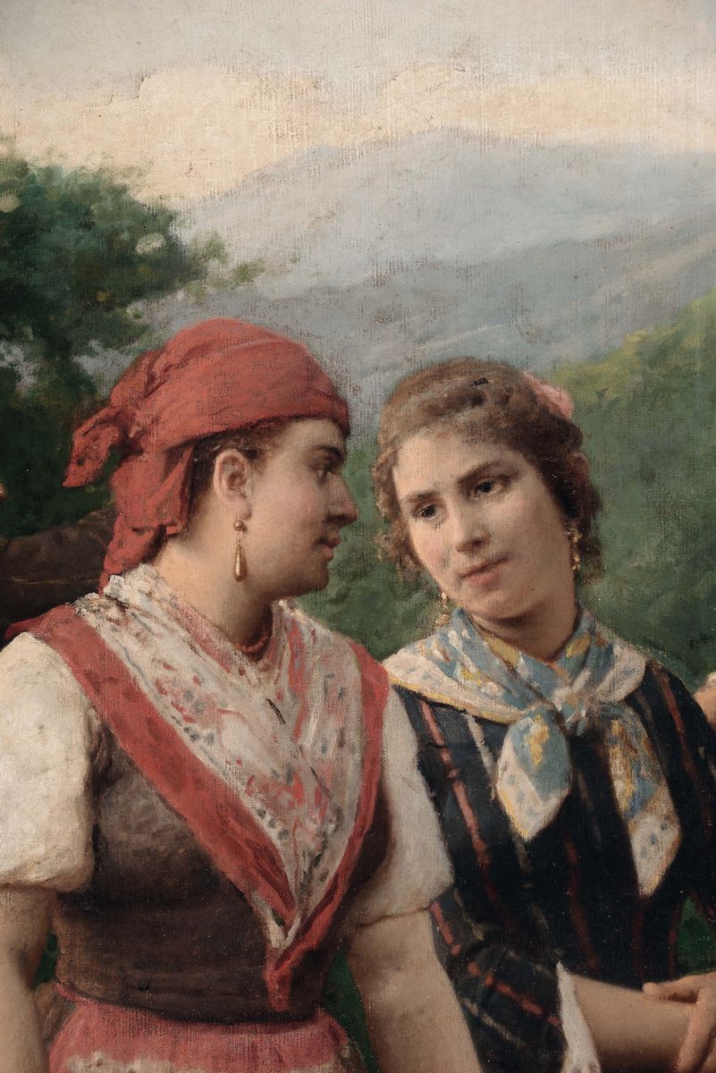 Napoleone Nani (venezia 1841 - Verona 1899)ritorno alla Campagna