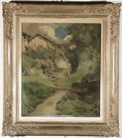 Italo Mus (châtillon 1892 – Saint Vincent, 1967)paesaggio Montano
