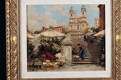 Filippo Annivitti (roma 1876 - 1955)trinità De' Monti