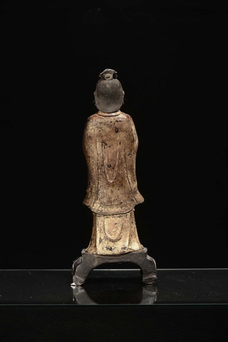 Guanyin in Bronzo Dorato, Cina, Dinastia Ming, XVII Secolo