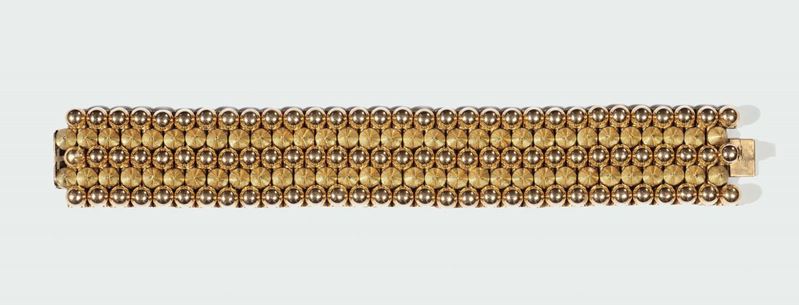 A gold bracelet. 1930-1940s  - Auction Silver, Watches, Antique and Contemporary Jewelry - Cambi Casa d'Aste