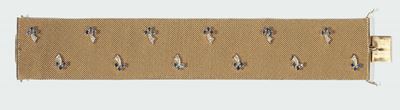 Bracciale a Maglia Rasata con Guarnizioni Floreali