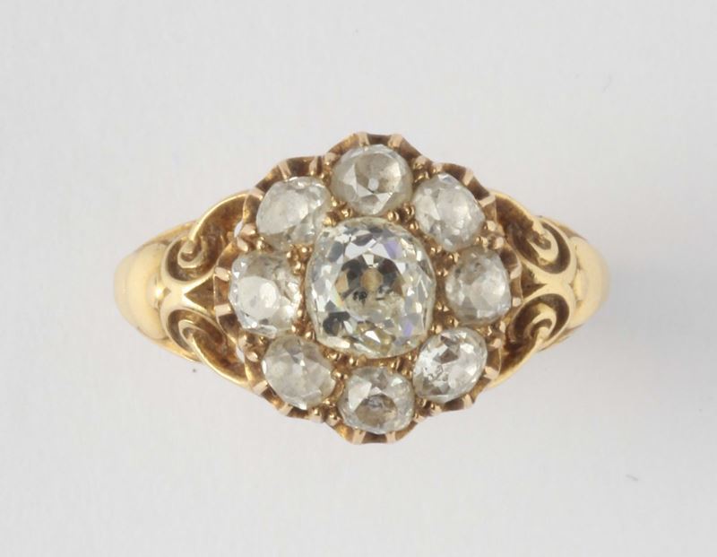 Anello con rose di diamanti  - Auction Silvers and Jewels - Cambi Casa d'Aste