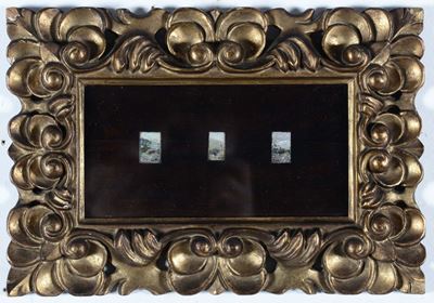 Raffaello Sorbi (firenze 1844 - 1931)tre Miniature Raffiguranti Paesaggi