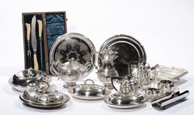 Lotto di Oggetti Vari in Silverplate