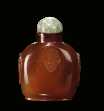 Snuff Bottle in Corniola, Cina, Dinastia Qing, XIX Secolo