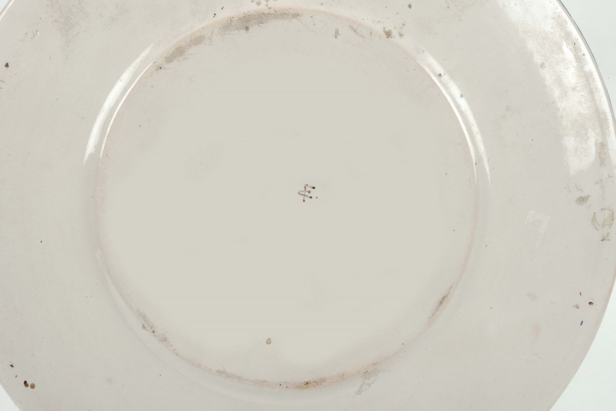 Piatto di Maiolica con Figure, F. Campani, Terchi XVIII Secolo