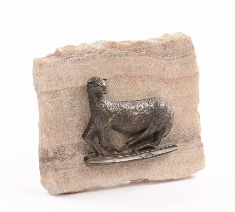 Agnus Dei in bronzo, XVIII secolo  - Asta Antiquariato e Dipinti Antichi - Cambi Casa d'Aste