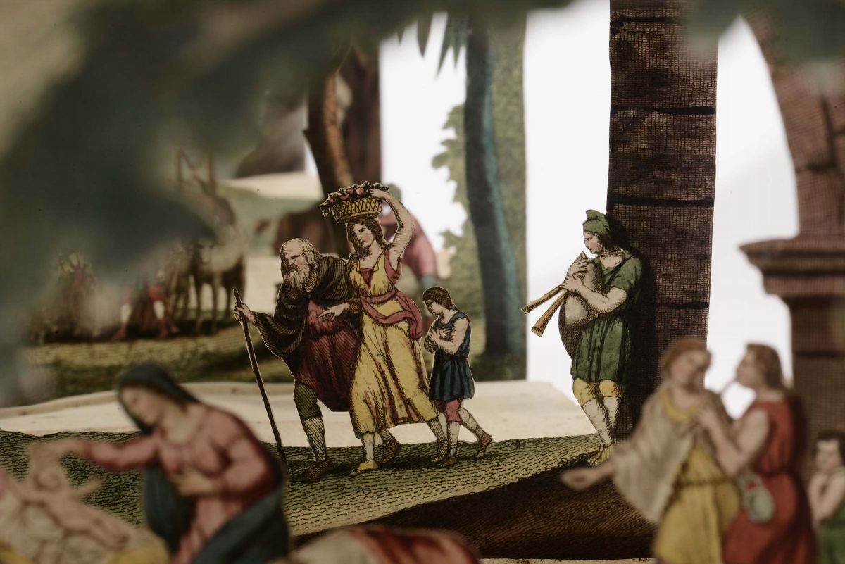 Veduta Ottica Raffigurante Natività, Edizioni Vallardi Milano, XIX Secolo